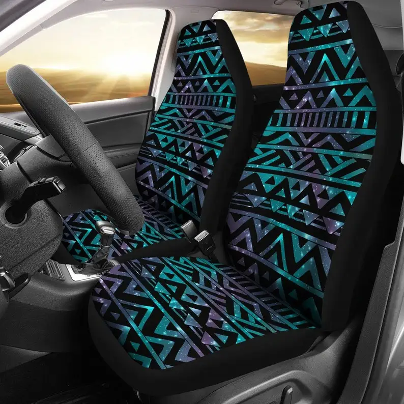 

Dark Tribal Ethnic Aztec Boho Chic Bohemian Pattern Car Seat Covers Pair 2 Front Seat Covers Car Seat Protector Car Accessories