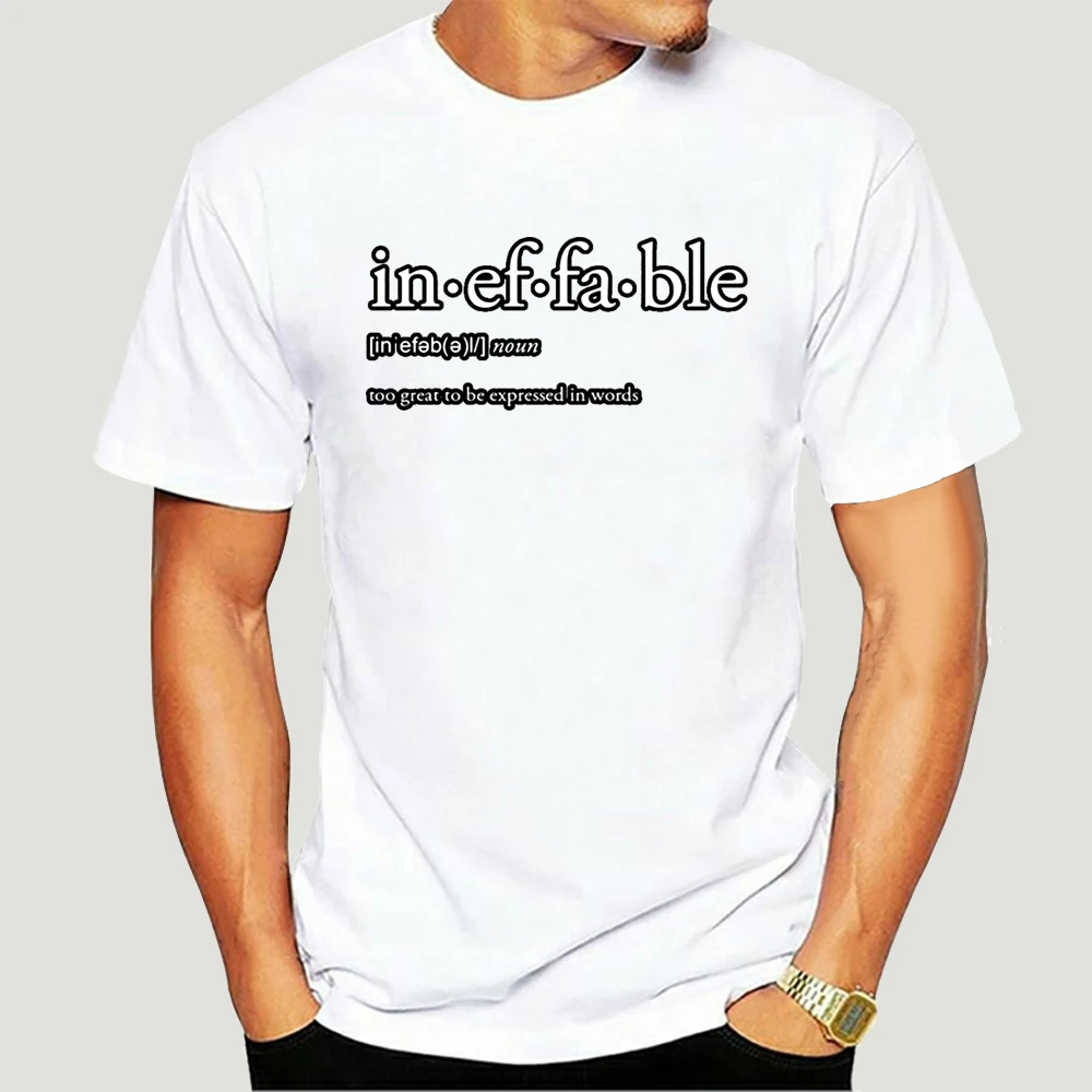 

Camiseta de algodón inefable Good Omens, camisa de punto Normal con cuello redondo de verano, Original, famoso, Humor, 6422X