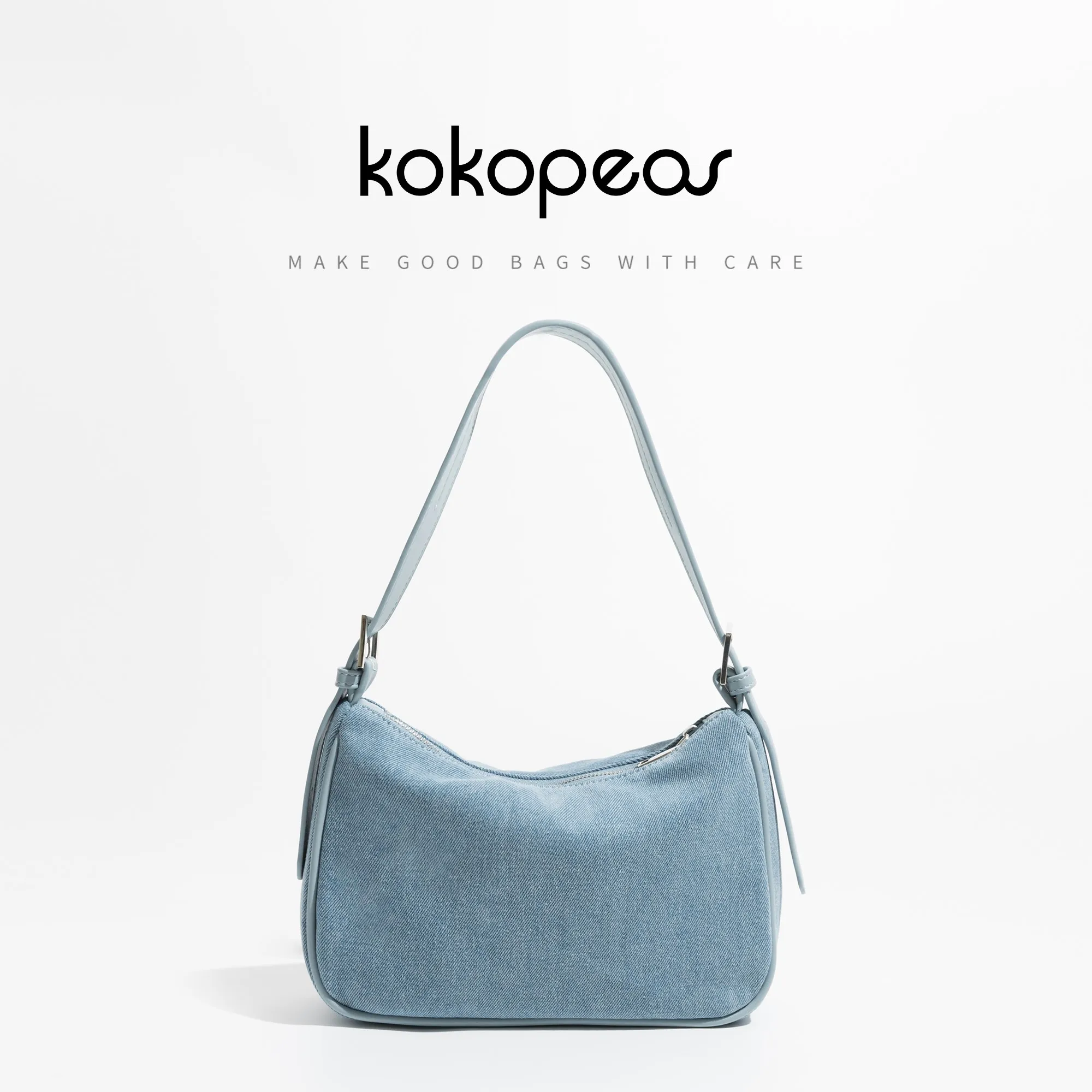 

Синяя джинсовая сумка через плечо MABULA, простая однотонная женская сумочка-клатч, маленький размер, съемный ремешок, сумка через плечо