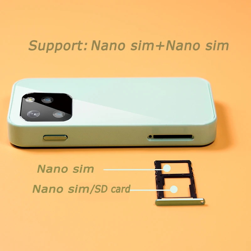 Happyhere H7 small phone 2023 cheap new Mini Android Smartphone GSM WCDMA 3G celulares 1GB+8GB Mobile Phones with free shipping