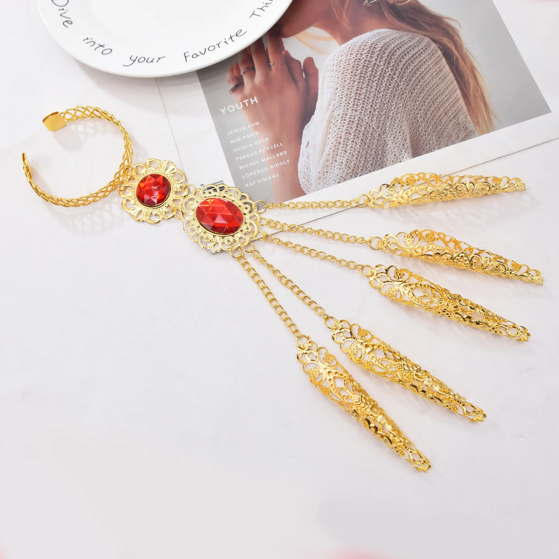 Стильные открытые манжеты для танца живота женщин Танцевальная вечеринка