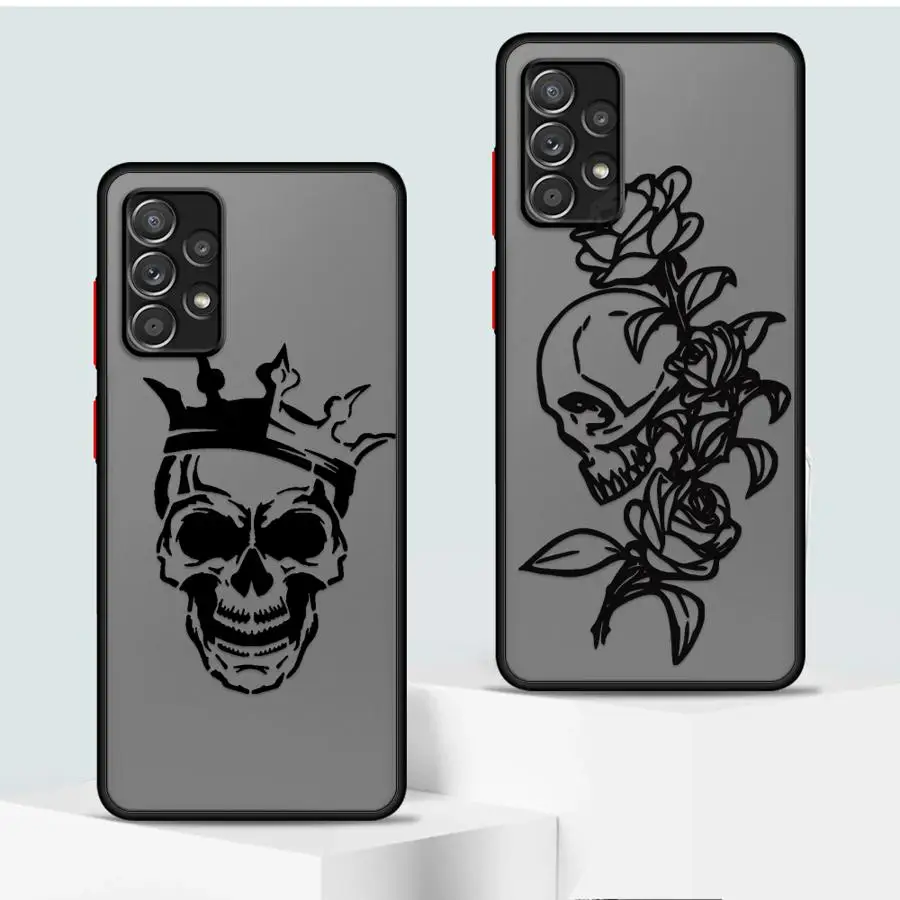 Чехол для телефона с рисунком черепа Samsung Galaxy Note 20 Ultra 8 9 10 Plus A06 A30s A50s A70s A13 A14 A16 Soft