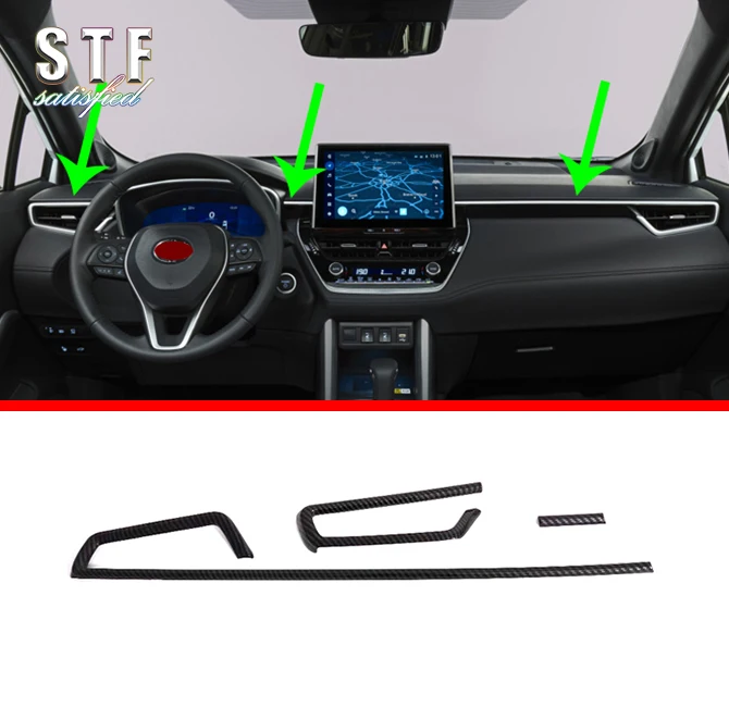 

Стильная Внутренняя Крышка вентиляционного отверстия из углеродного волокна для Toyota Corolla Cross (XG10) 2020 2021