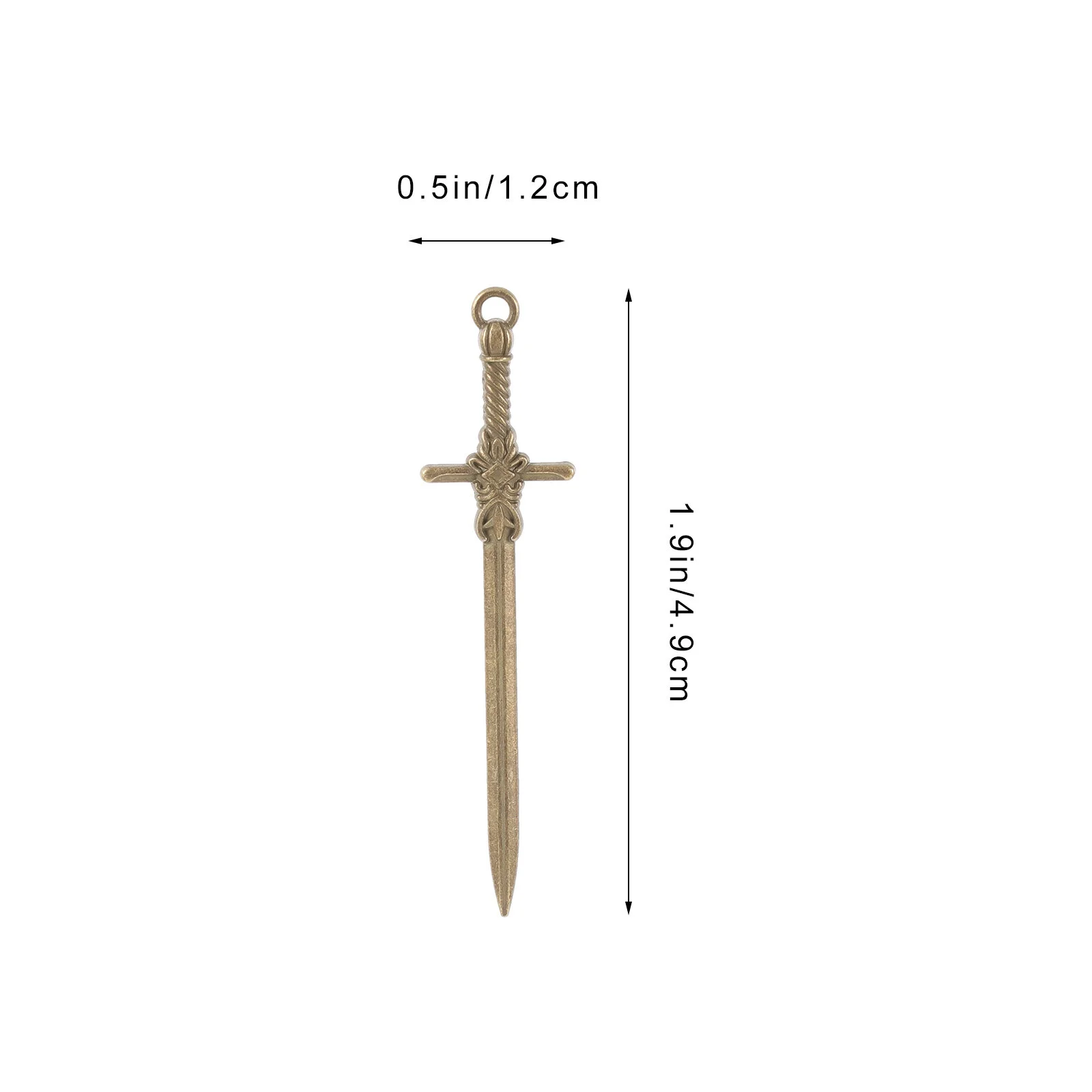 10 pcs Vintage Mini Sword Charms DIY Crafts Sword Charms Metal Sword Charms Pendants