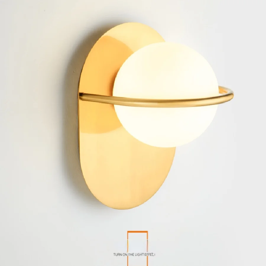 

Скандинавские светодиодные светильники, настенные стеклянные настенные светильники, современное внутреннее освещение, лампа для гостиной...