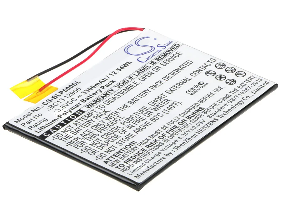 

CS 3300mAh / 12.54Wh battery for BLU P50, TouchBook 7.0 LTE BC13 12906