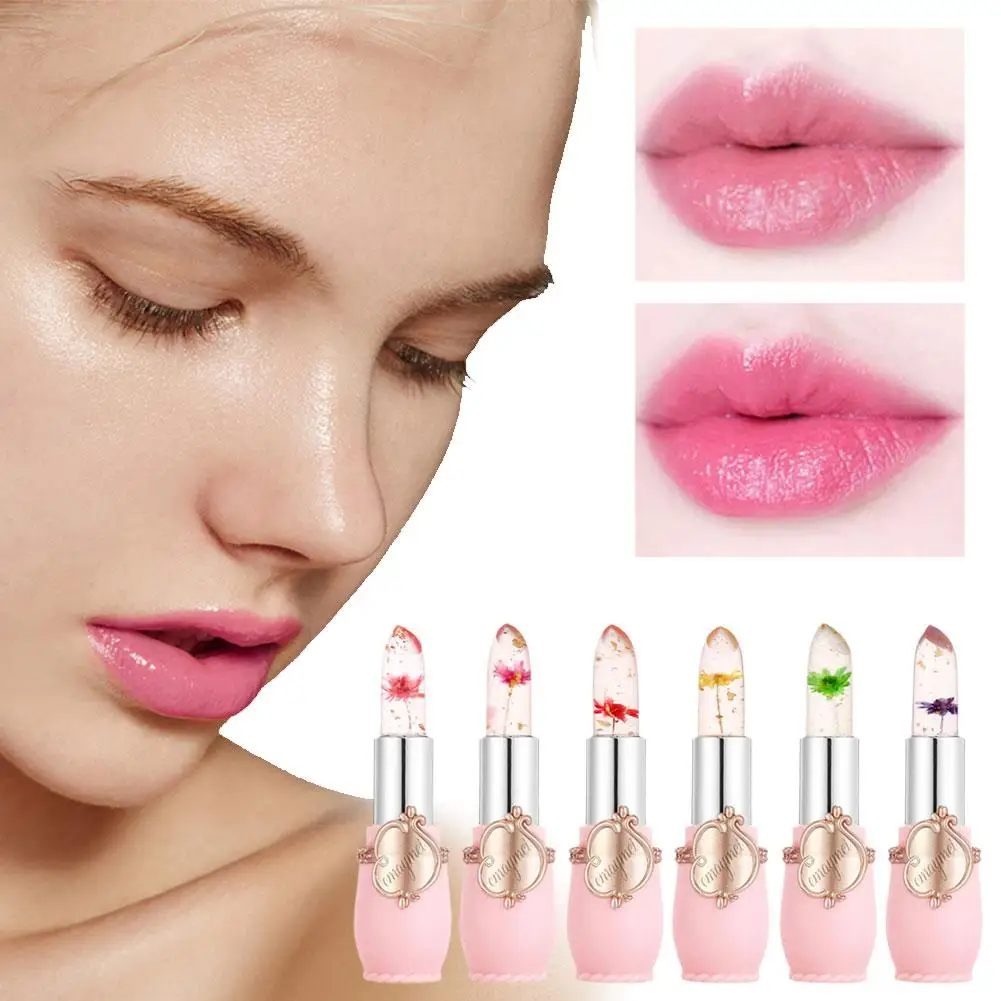 

Jelly-like Lipstick Waterproof Long Lasting Moisturizing Color Temperature Lipstick Gloss Repair Lip Change Balm Lip Transp O4H5