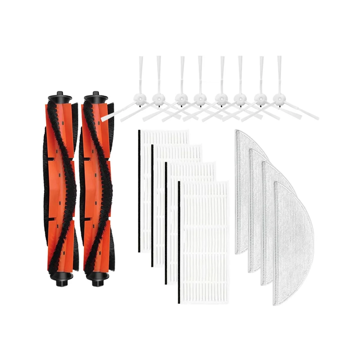 

Запасные части для робота-пылесоса R1 / R1 Pro, основная и боковая щетки, фильтр НЕРА, тряпка