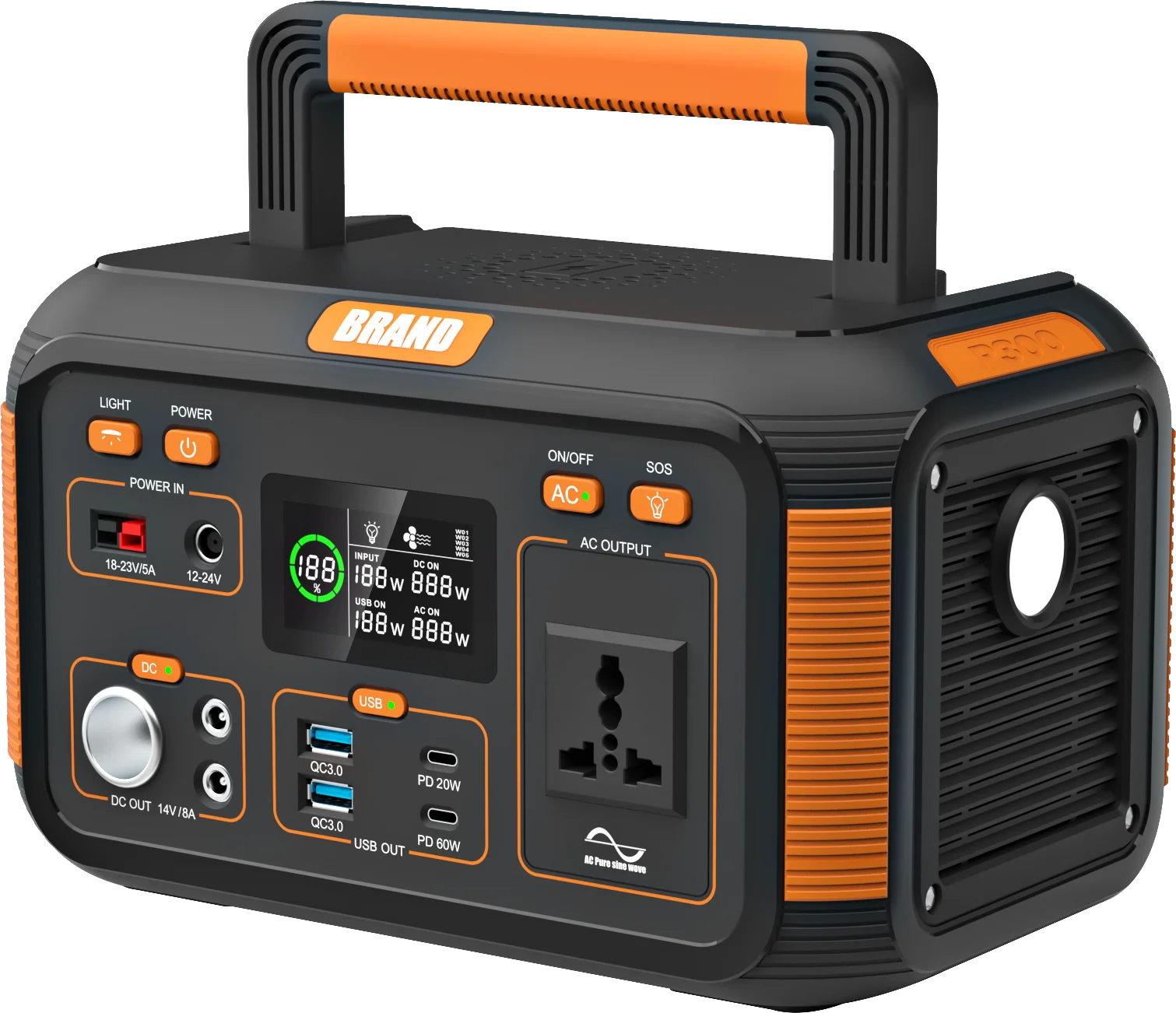 

PS300 Plus 300 Вт многофункциональный портативный беспроводной внешний аккумулятор с солнечной батареей