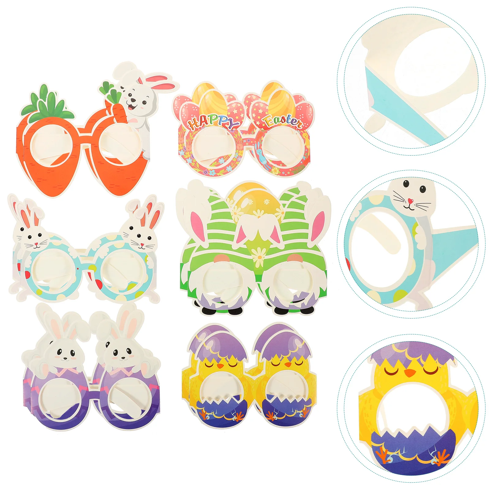 

Easter Glasses Party Kids Bunny Eyeglasses Eyewear Novelty Frame Ears Props Photo Chick Paper Supplies Fake Costume Eyewears Egg