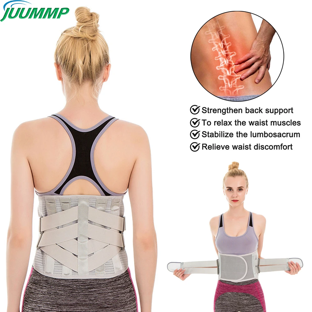 

Lumbar Support Lower Back Braces for Back Pain Relief Compression Belt Waist Backbrace for Herniated Disc, Sciatica, Scoliosis