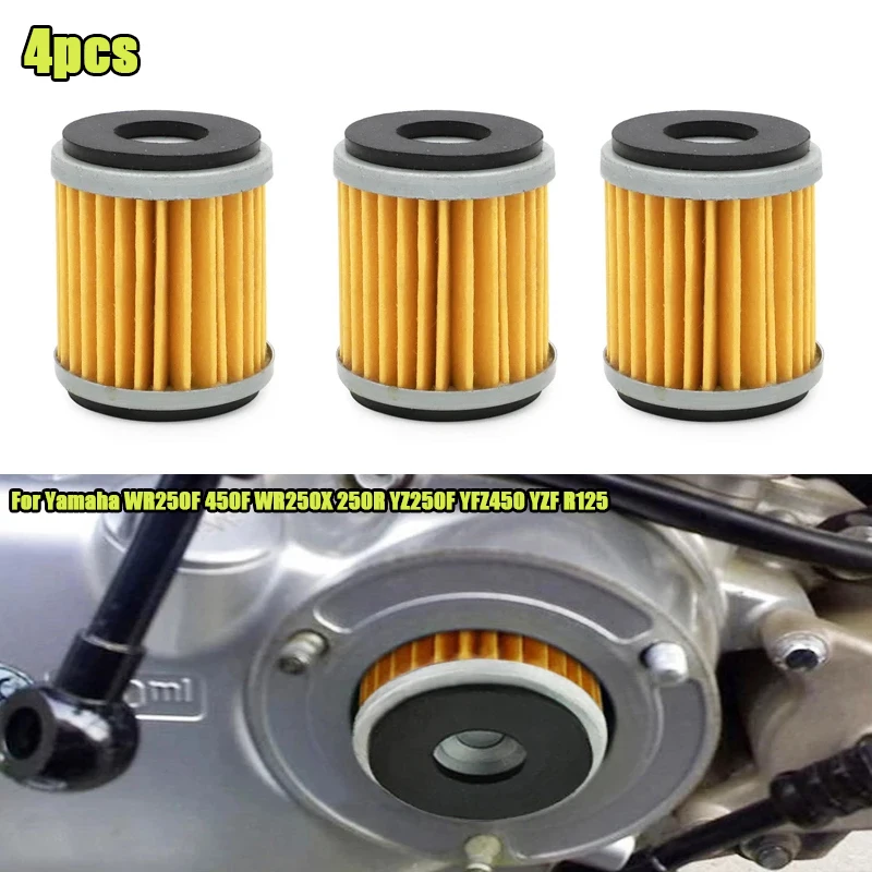 Масляный фильтр для YAMAHA WR YZF-R XG XT YZ 250 450 125 WR125 YZF-R125 XG250 XT250 YBR2505D1 WR450 YZ450 YP125 YP 4 шт. |