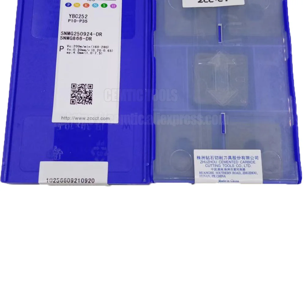 

ZCC YBC252 SNMG250924-DR CNC карбидные вставки токарные инструменты для стали чугуна 5 шт.