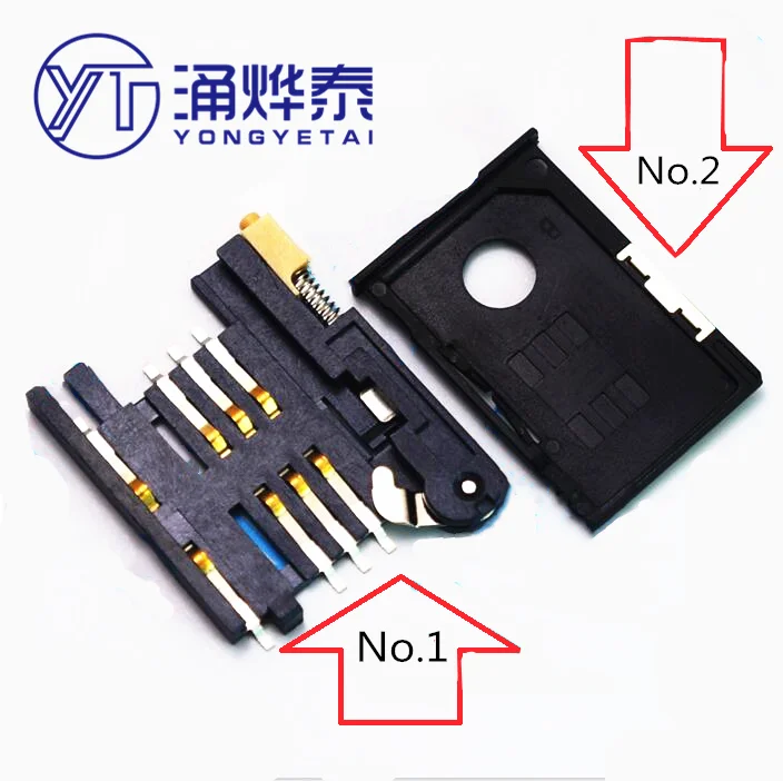 

YYT 10 шт. SIM держатель для карт KF-016 разъем карты 6 + Американская классификация проводов 2р ящик тип карты SIM900A держатель для карт выдвижной держатель микросхемы GPS self-поп