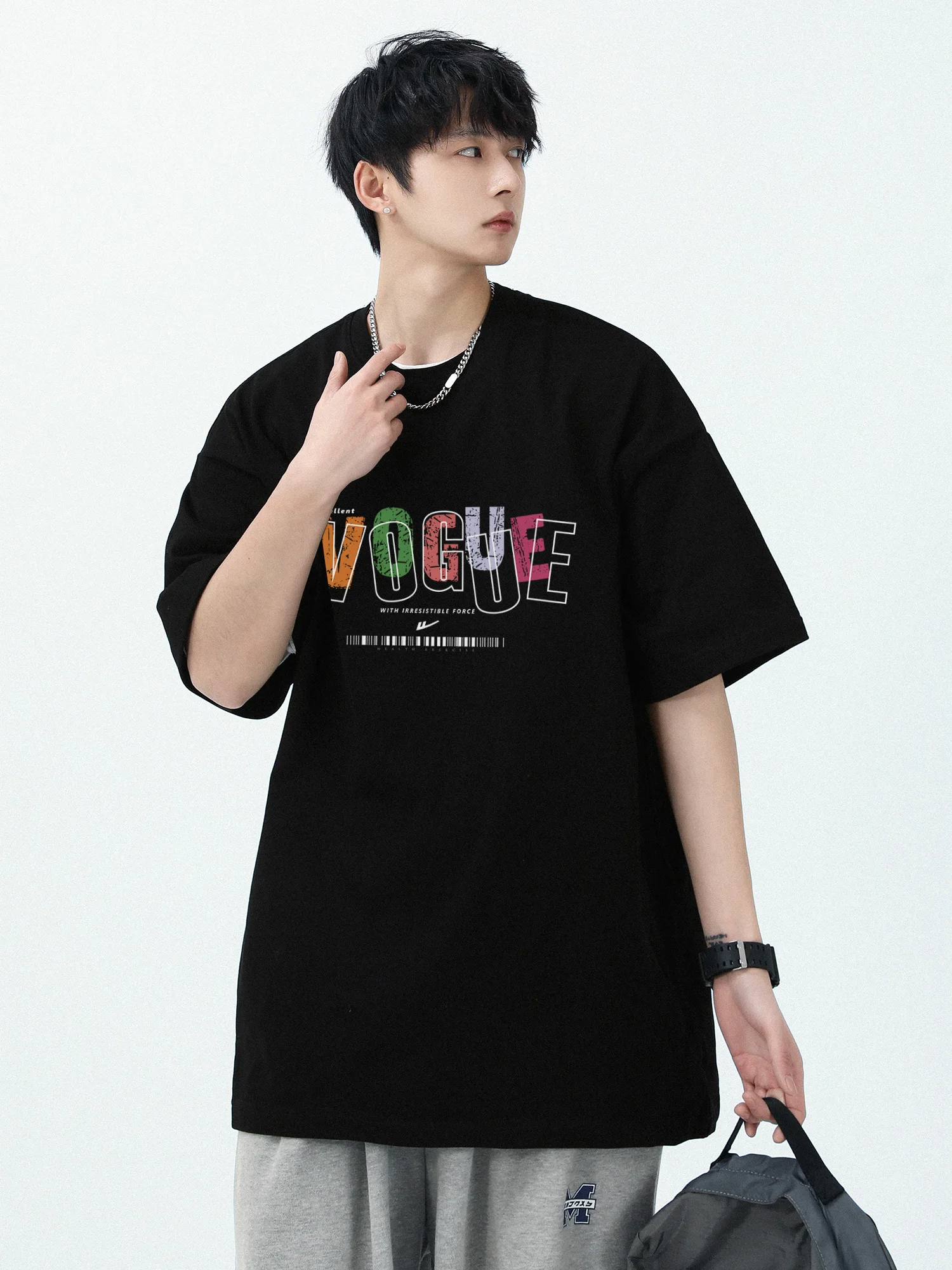 Хлопковая футболка с короткими рукавами Warrior мужская летняя тонкая свободная