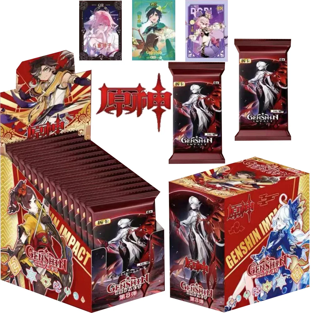 Новые оригинальные ударные карты Genshin Yae Miko Hutao Impact Jean красочные коллекционные