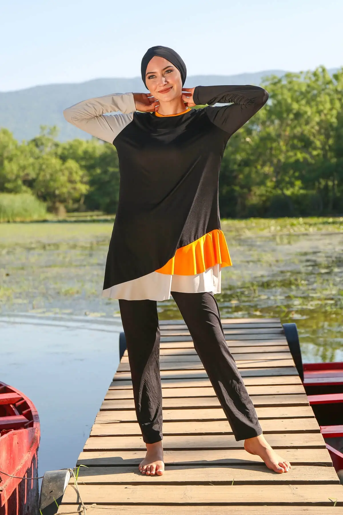 

Full Indoor Hijab Swimwear M2115 Beach Clothing