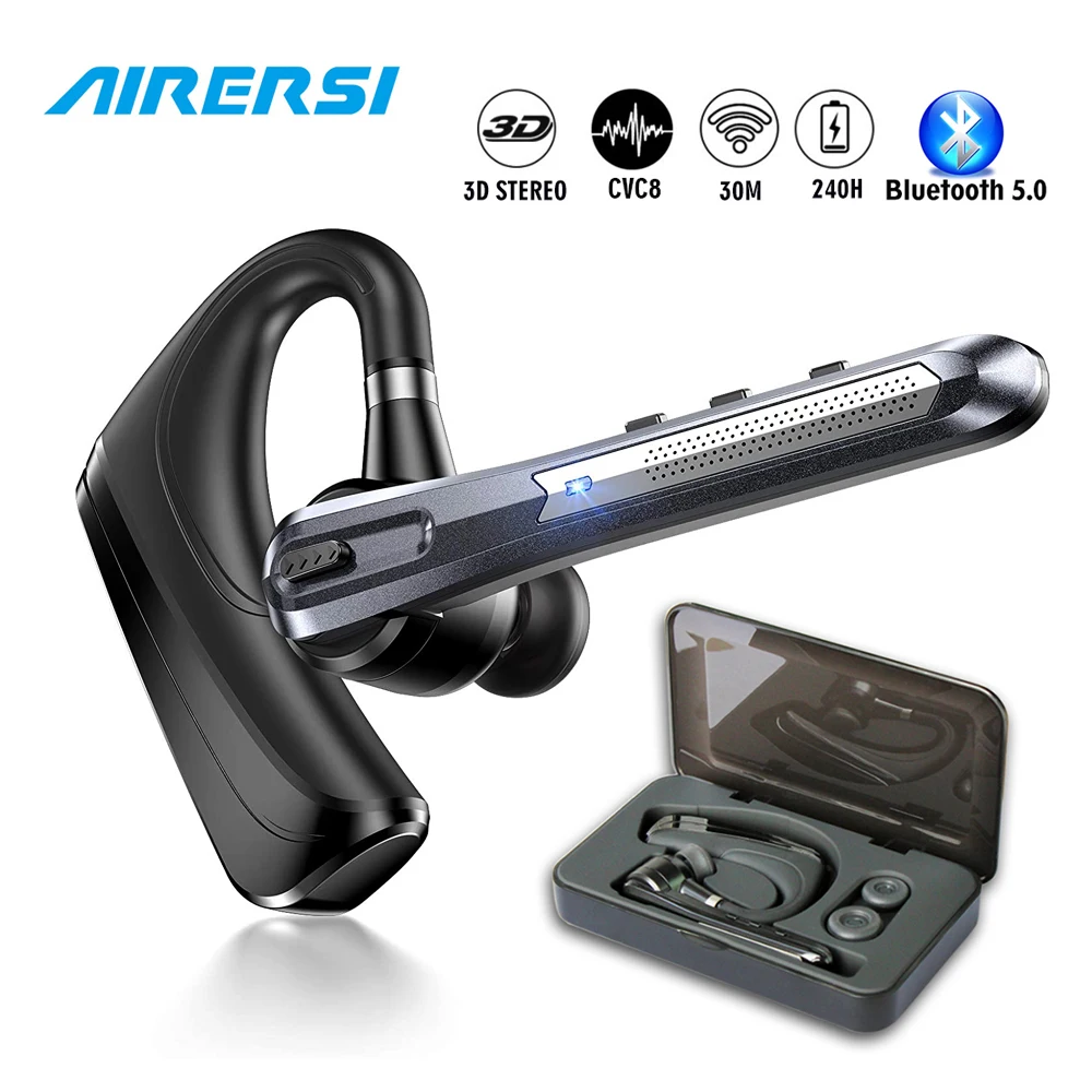 Newest Noise Reduction Bluetooth Headset Wireless Earphones Stereo Handsfree Adjustable Headphones With Mic For All Smart Phones