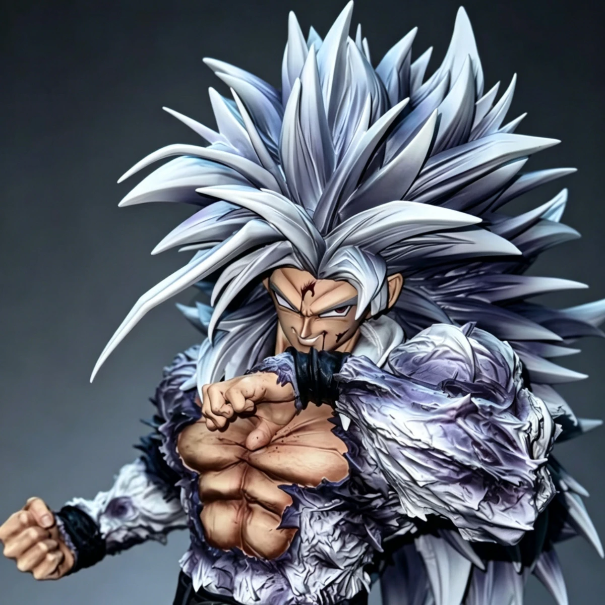 Фото Коллекционная фигурка JT Studio Dragon Ball SSJ5 Сон Гоку в позе «Доминант», подвижная, из ПВХ, 38 см / 14,96 дюйма, модель-игрушка, подарок №2