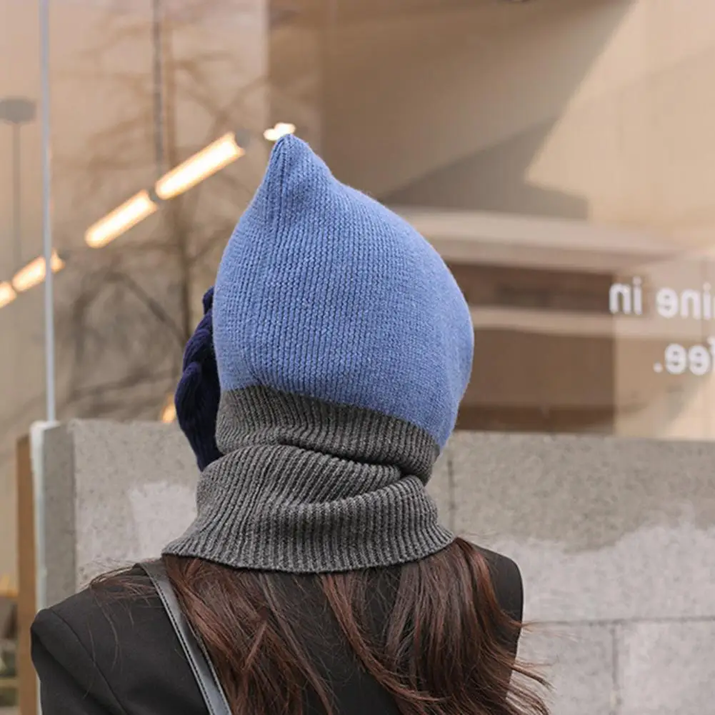 Женский шарф-балаклава стильный конусный топ женский ветрозащитный с ушками для