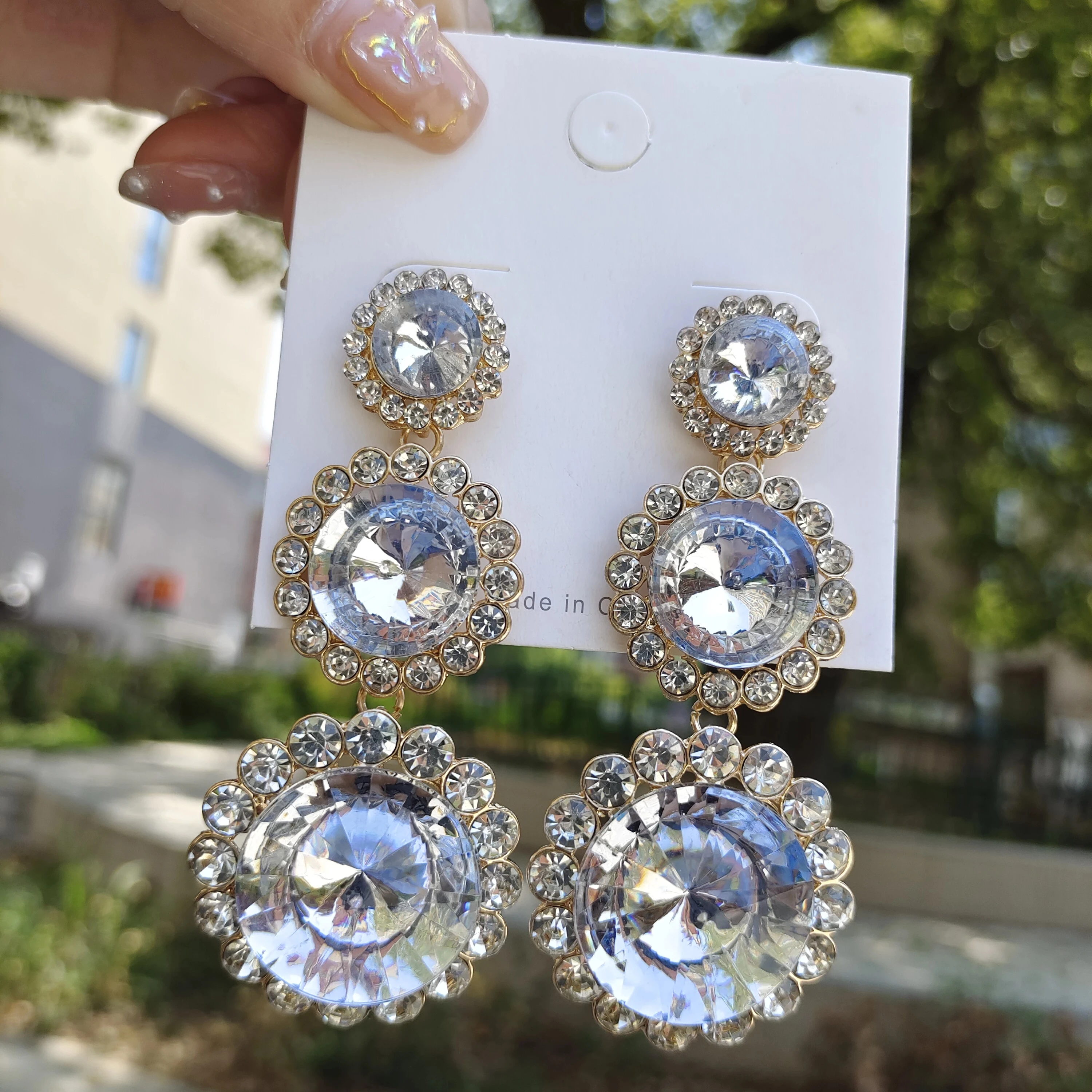 Крупные геометрические висячие серьги Dvacaman, Многослойные Круглые разноцветные Серьги из сплава в стиле ретро, Женские Ювелирные изделия для вечеринок Крупные геометрические висячие серьги Dvacaman, Многослойные Круглые разноцветные Серьги из сплава в стиле ретро, Женские Ювелирные изделия для вечеринок