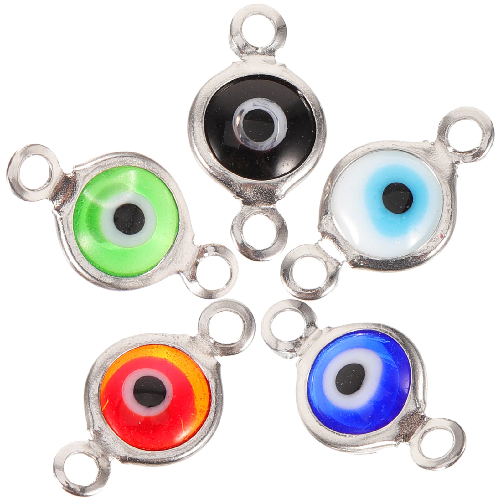 

10 Pcs Bracelet Charms Making Crafts Evil Eye Accessories Jewelry Pendant Supplies Metal Necklace Mini