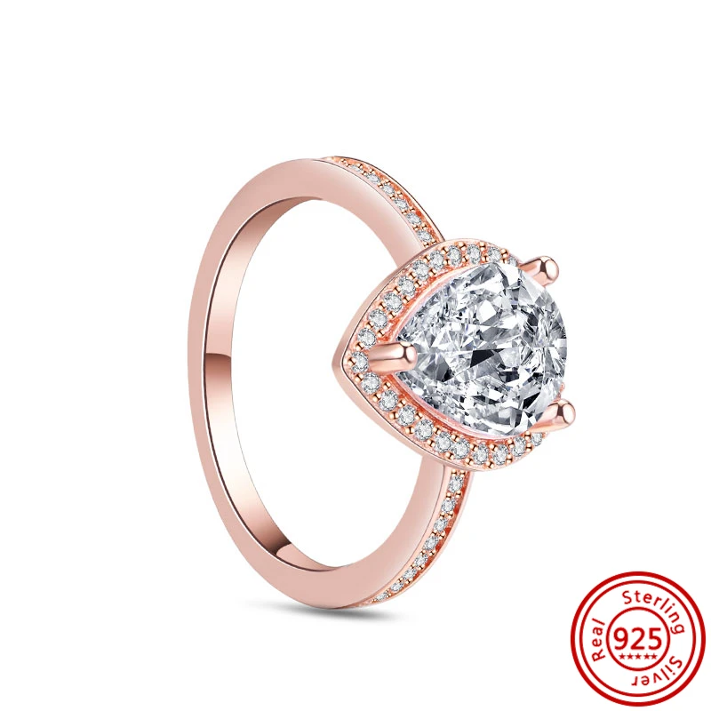 Женские кольца из серебра 925 пробы с цветным фианитом короной и паве |