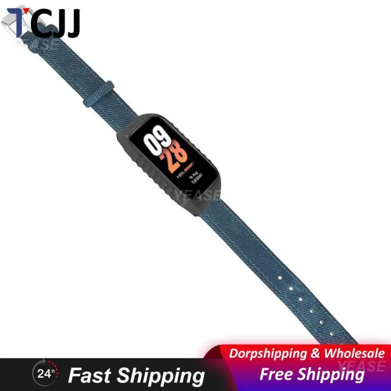 

Подходит для ремешка из красной искусственной бамбуковой ткани, подходит для Mi Band 8, модный дизайн, простой в установке кожаный ремешок