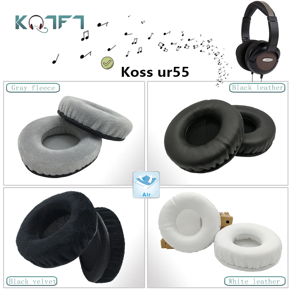 

KQTFT round flannel 1 Pair of Replacement Ear Pads for Koss ur55 Headset EarPads Earmuff Cover Cushion Cups