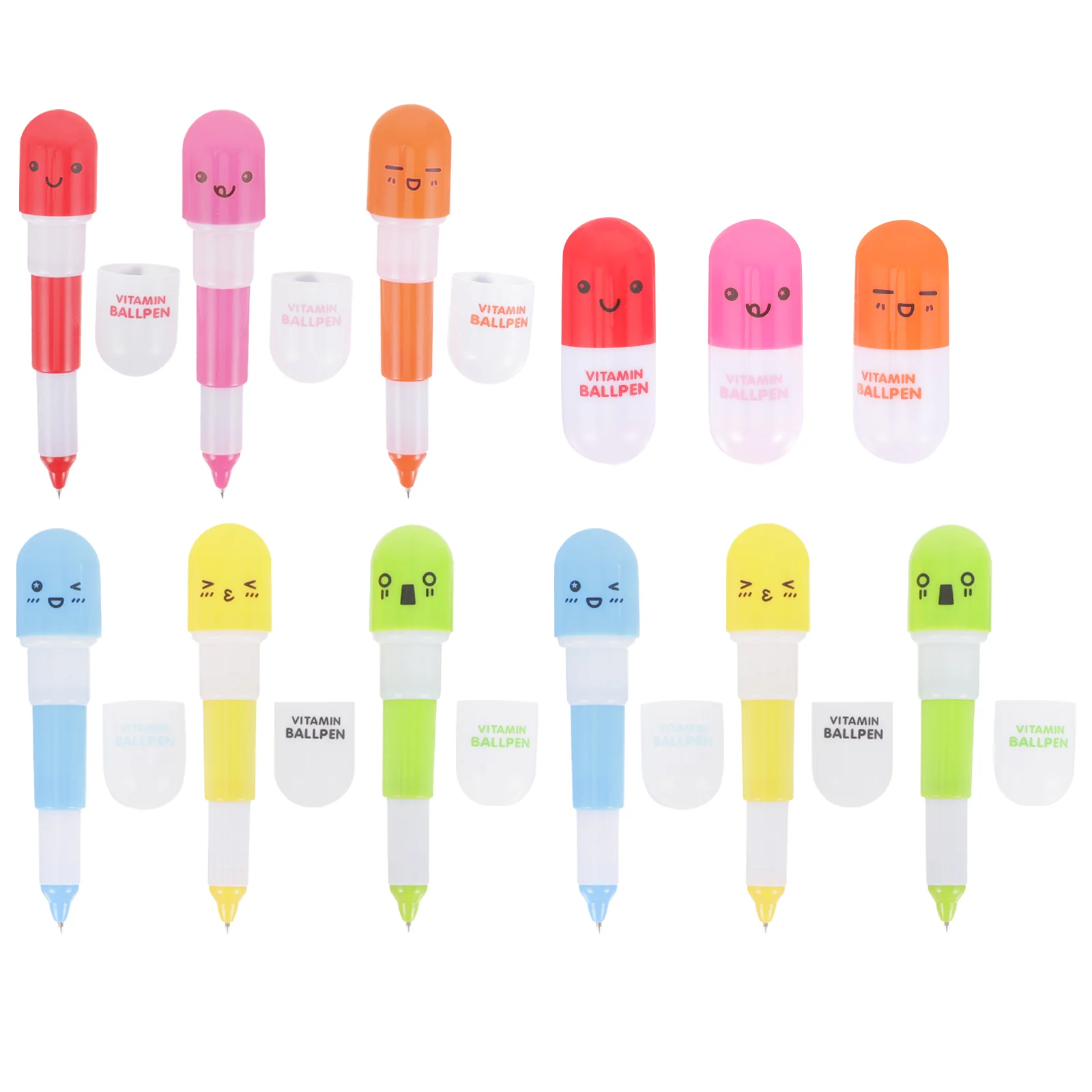 

60 Pcs Pen Bulk Pens Funny Students Creative Ballpoint Cute Stationary Mini Kids Party Favors