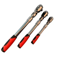72 teeth telescopic ratchet spanner can adjust 90 degrees scaffold ratchet handle wrench automatic release fast 12 38 14