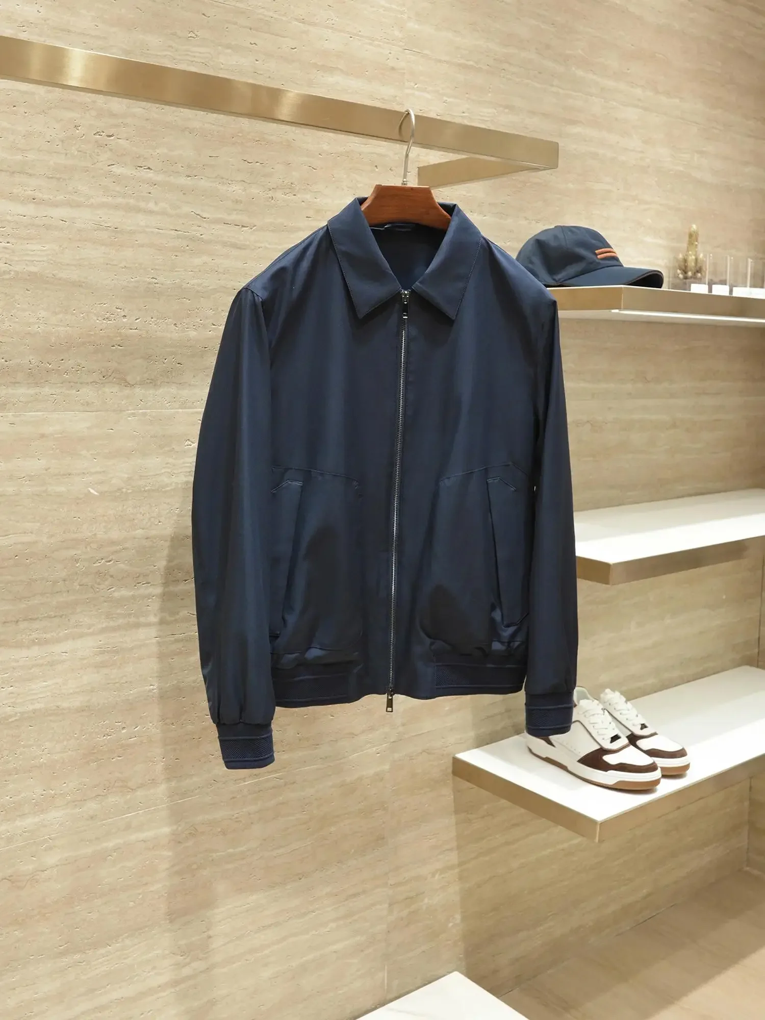 Фото Yuppie Business Gentleman осенняя пригородная мужская высококачественная повседневная куртка с лацканами №2