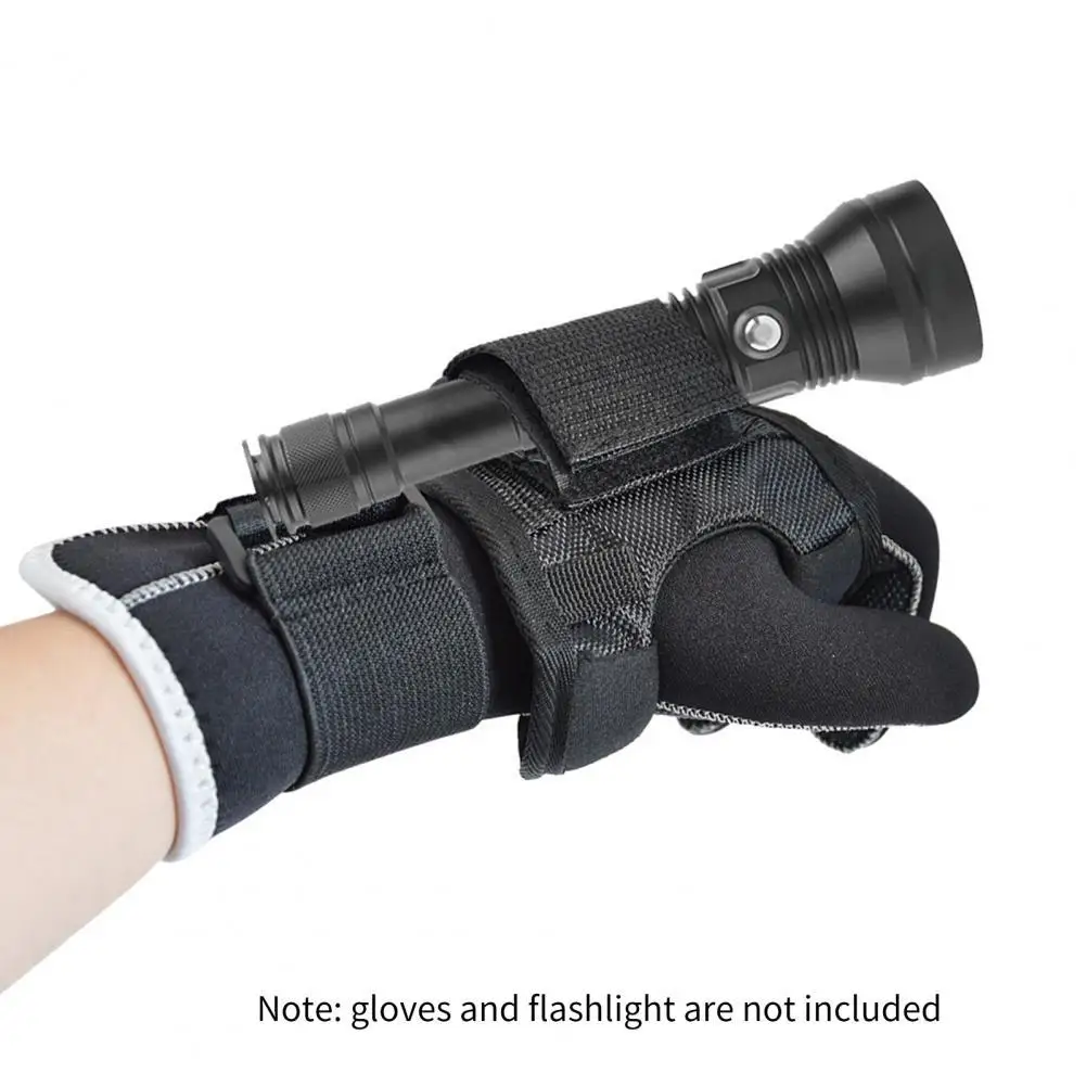 

Durable Snorkeling Dive Flashlight Holder Oxford Cloth Diving Flashlight Holder Adjustable for Climbing