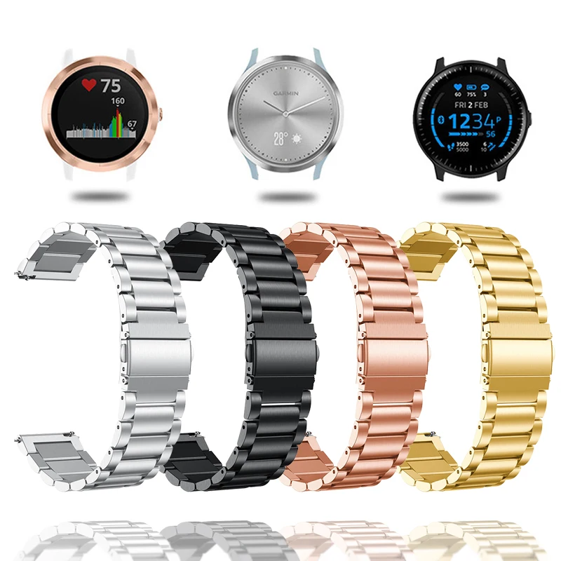Ремешок для смарт-часов Garmin Yeux 2 2S Plus из нержавеющей стали 18/20/22 мм металлический