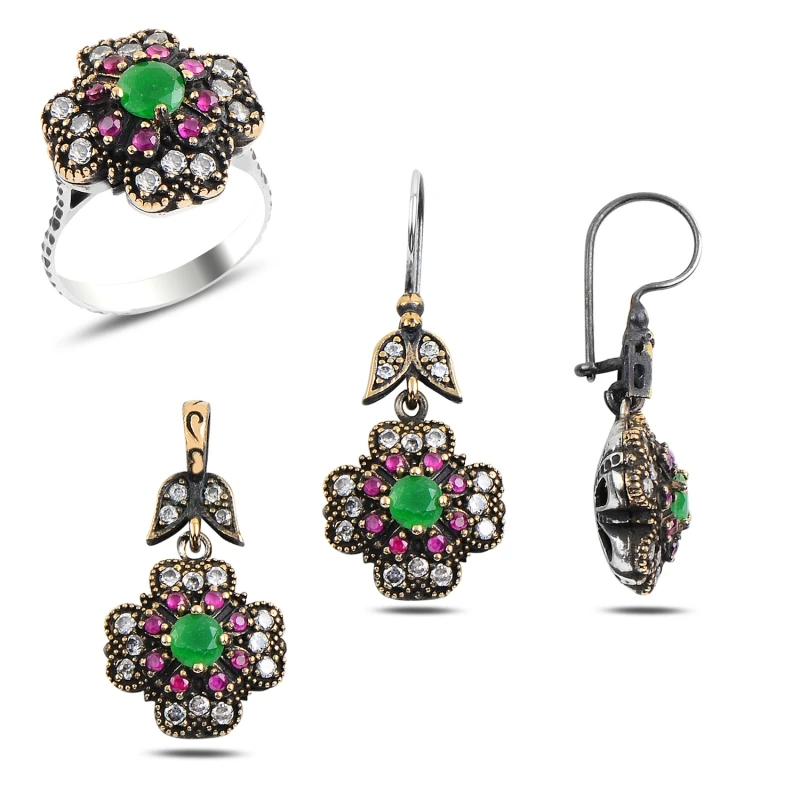 

Серебряный оригинальный набор из фианита