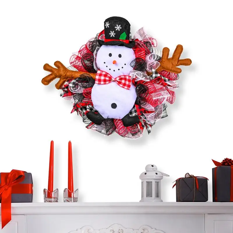 

Christmas Wreath Decoration Christmas Door Decorations Snowman Wreath Home Decor Snowman Wreath Crafts Wall Art For Christmas