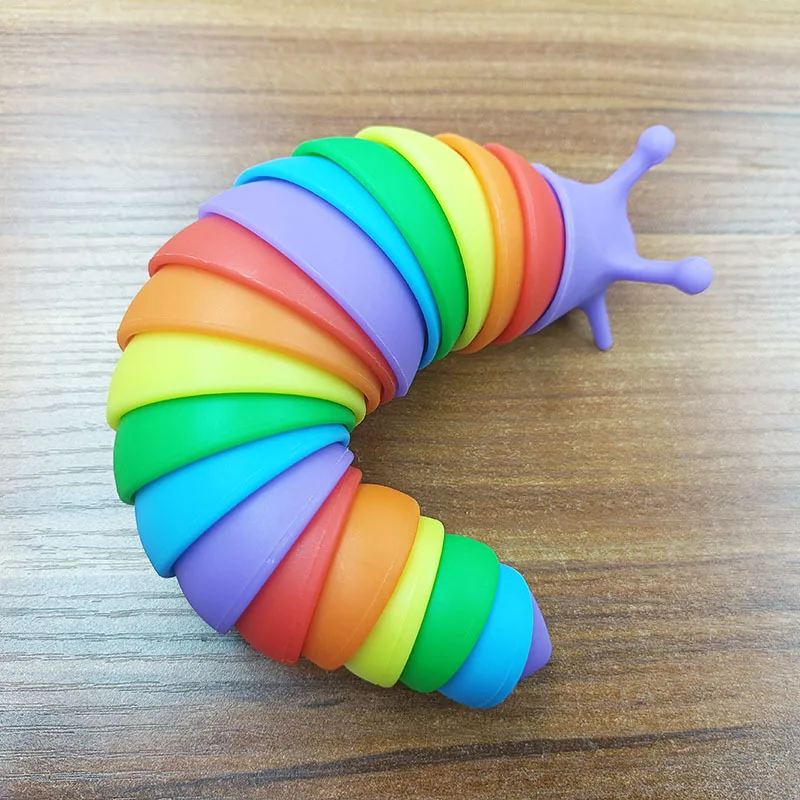 

New Flexible Fingertip Snail Sensory Toy Adult Antistress Squirming Slug Fidget Toys Autism Chiledren Gift Decompression Toys