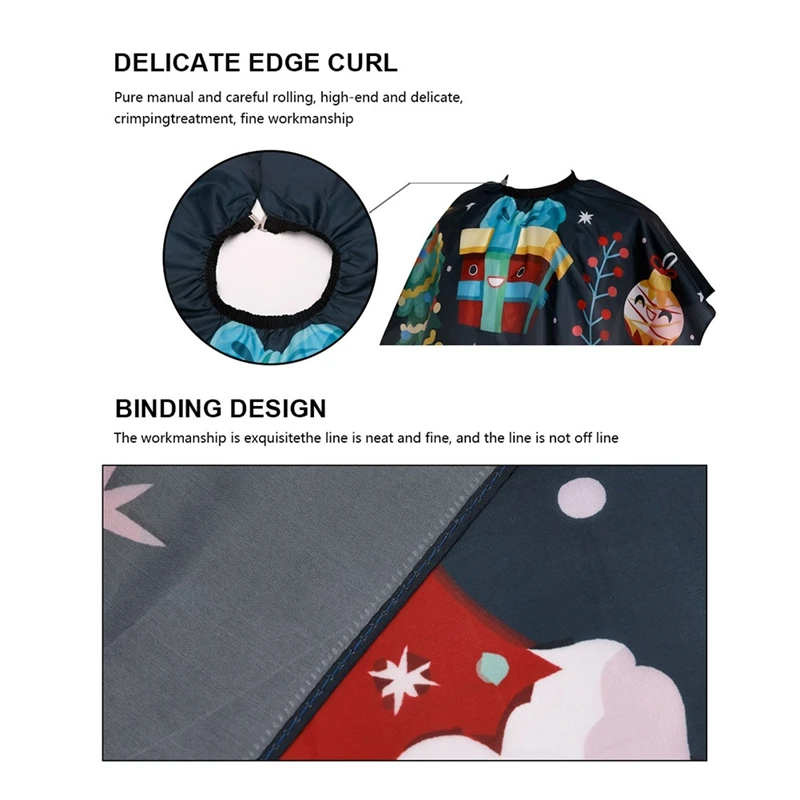 Рождественская Детская Парикмахерская накидка с мультяшным рисунком платье для