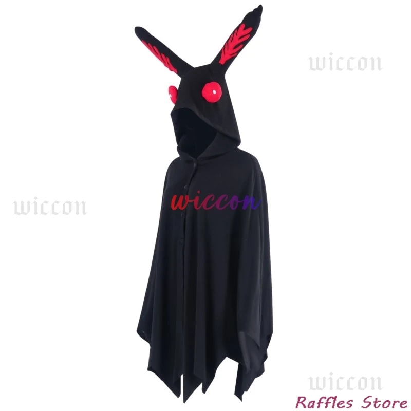 Черный плащ-мотылек карнавальный костюм плащ с капюшоном аниме черная ужасная