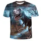 Летняя модная детская футболка с рисунком Мир Юрского периода 2022, футболка для мальчиков, одежда для мальчиков, футболки с рисунком динозавра, детская одежда