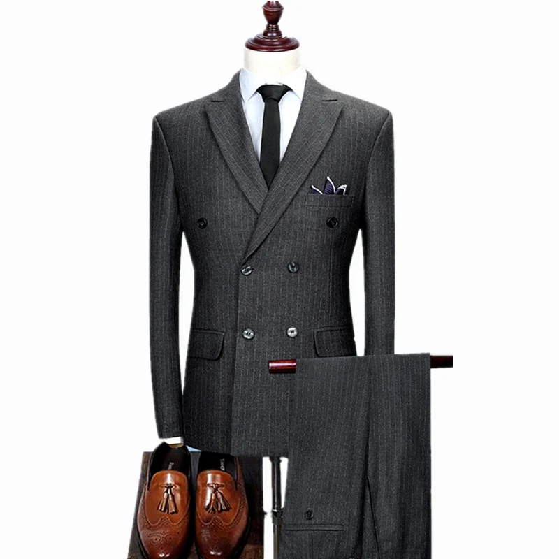 

Custom Made Groom Wedding Dress Blazer Suits Pants Business High-end Classic Dress Trousers SA05-21999