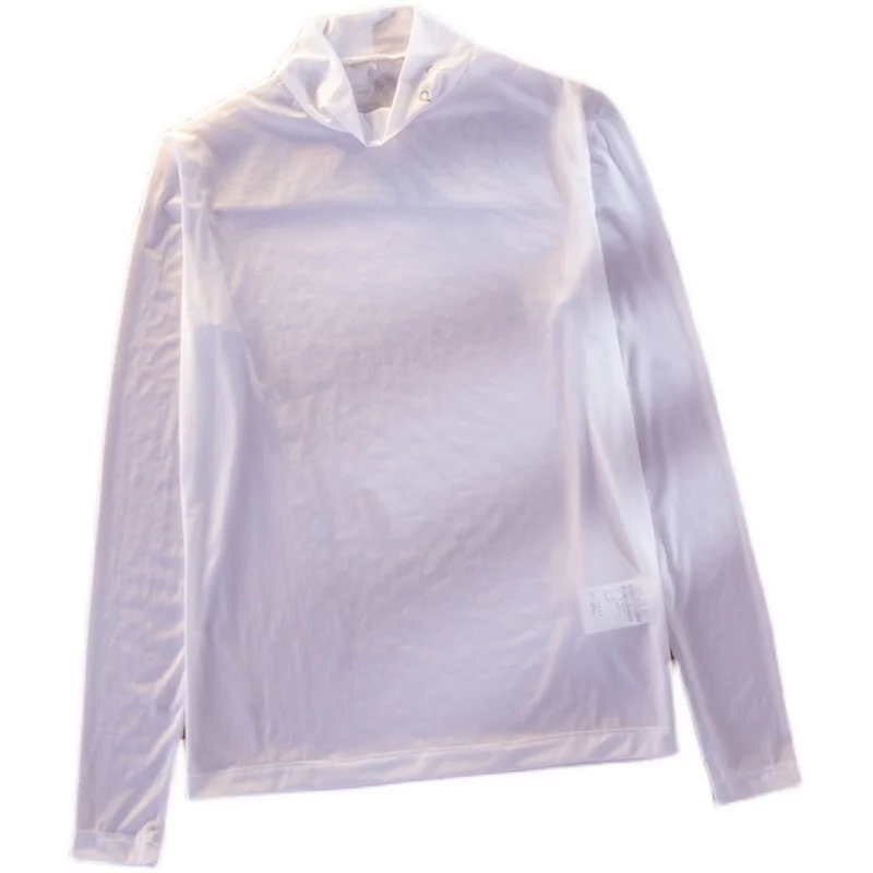 2023 Summer Women Golf Sunscreen with long sleeves and ultra-thin ice silk bottoming shirt and round neck turtleneck top