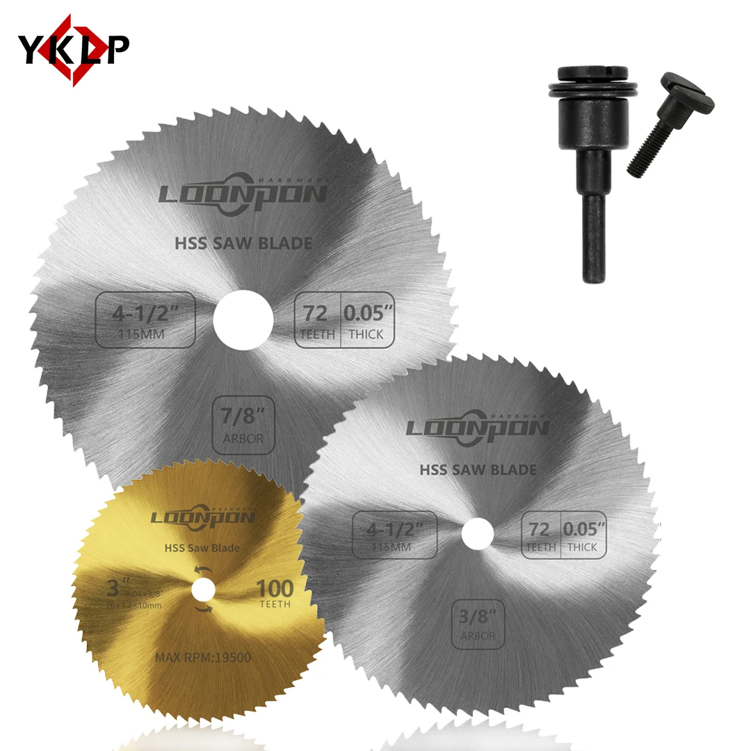 Циркулярная Пила YKLP из быстрорежущей стали 50/75 мм 72/100 т, миниатюрный металлический титановый шлифовальный режущий диск с покрытием для аксессуаров для угловой шлифовальной машины