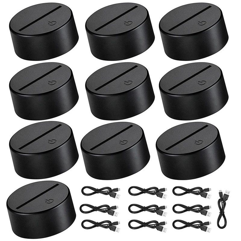 

10 Pcs 7 Colors Touch Lamp Base 3D Night LED Light Lamp Base LED Lamp Holder Display Stand For Acrylic