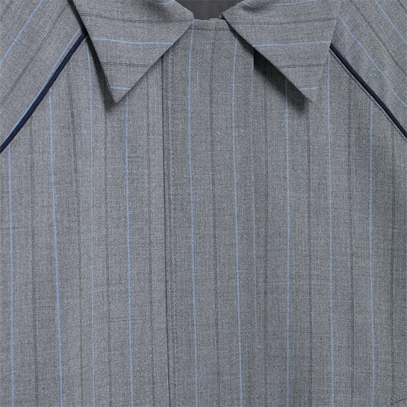 KEYANKETIAN 2023 новинка весны стильная полосатая куртка унисекс топ с отложным