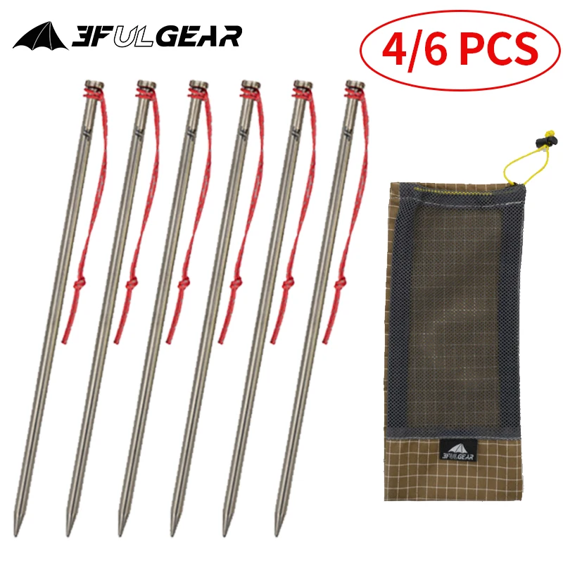3F UL GEAR 4/6 шт. гвозди для палатки кемпинга из титанового сплава уличные колышки