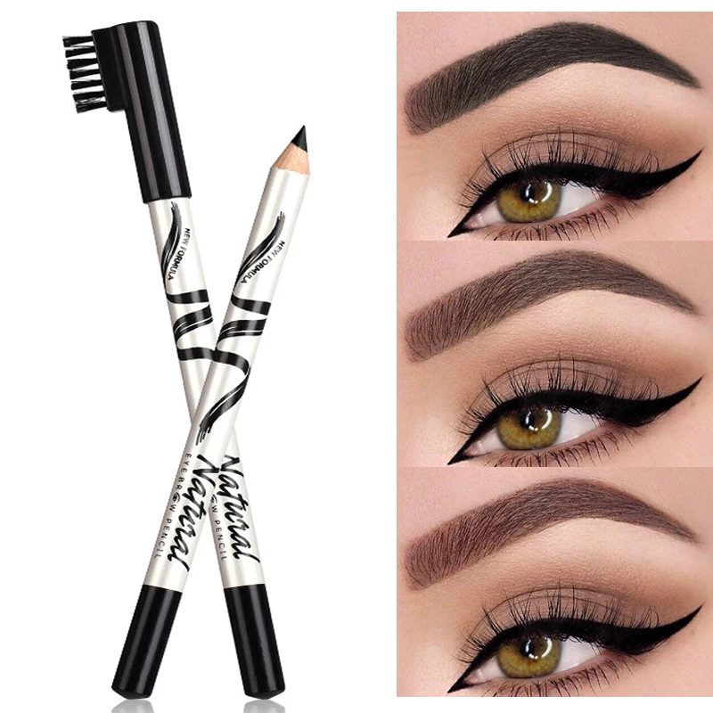 

HEALLOR Eyebrow Pencil Long Lasting Coloring Natural Makeup Eyebrow Tattoo Waterproof 3 Color Enhancer Brown Black Eyebrow Pen