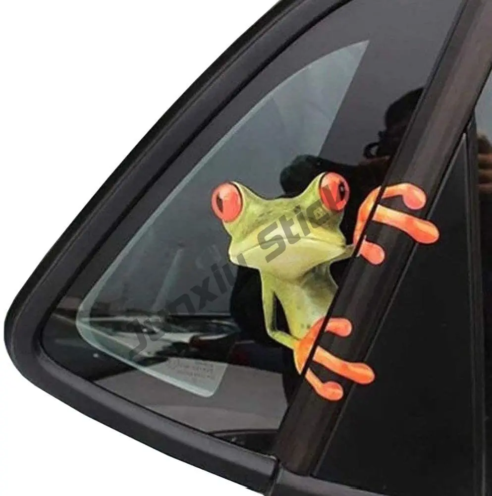 

Car Stickers 3D Cartoon Animals Cute Peep Frog Funny Car Sticker Truck Window Vinyl Decal Graphics Auto JDM Refit Creative Decor