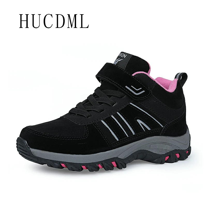Женские ботильоны HUCDML теплые мужские ботинки Мужская Рабочая походная обувь