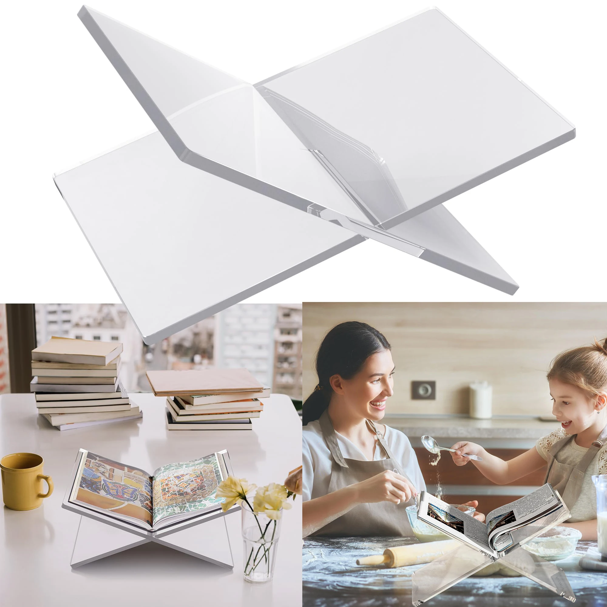 Прозрачная акриловая подставка для книг открытая дисплея и чтения подходит